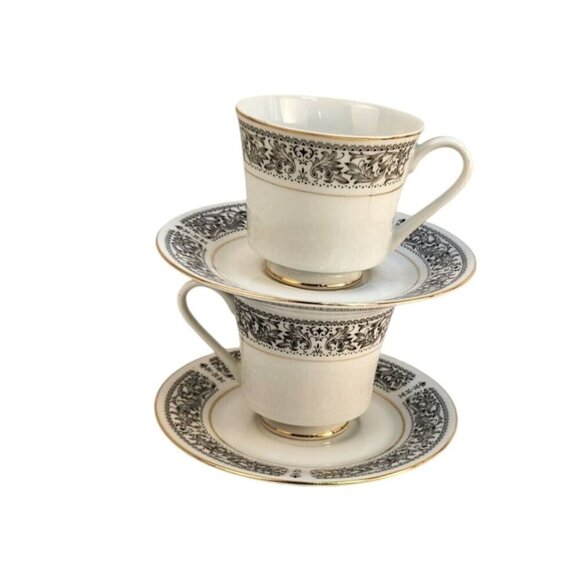 2 Royal Wentworth Ambassador Japan Fine China 8692 Tea Cup & Saucer Sets - Picture 2 of 10